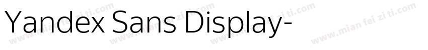 Yandex Sans Display字体转换